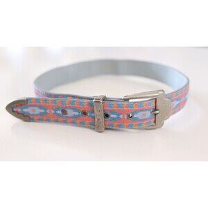 Vintage 90s Nuovo Southwestern Aztec Print Waist Belt Womens Pastel Cowgirl